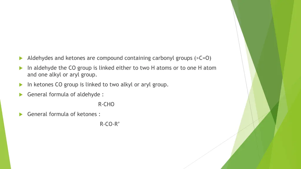 aldehydes and ketones are compound containing