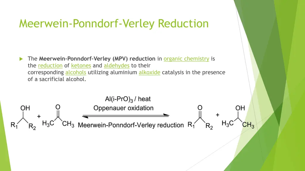 meerwein ponndorf verley reduction