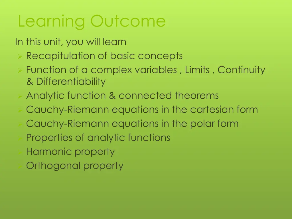 learning outcome