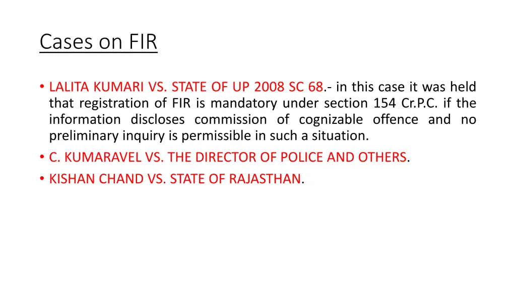 cases on fir