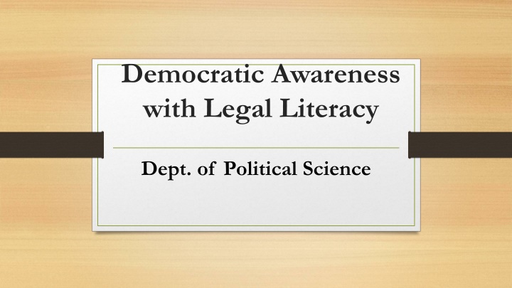 democratic awareness with legal literacy