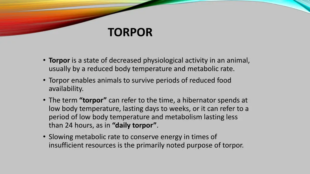 torpor