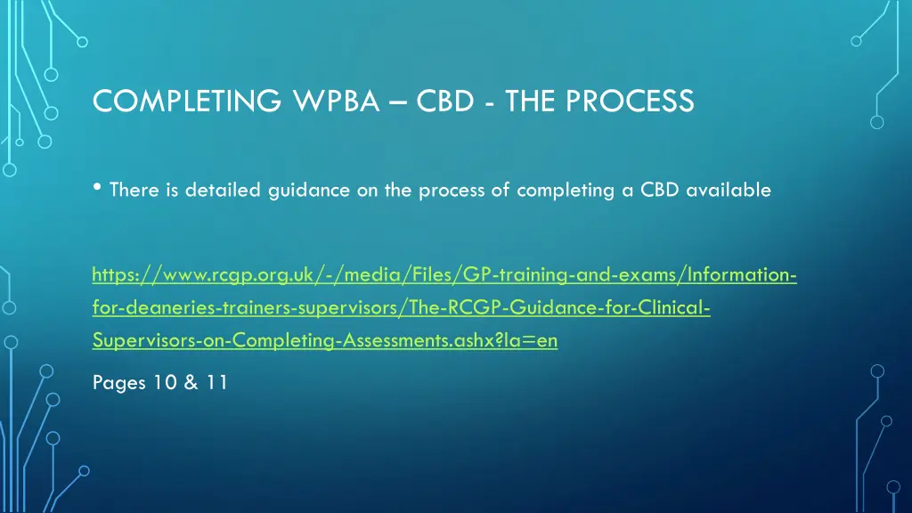 completing wpba cbd the process