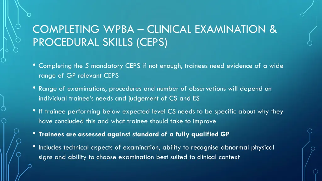 completing wpba clinical examination procedural 2