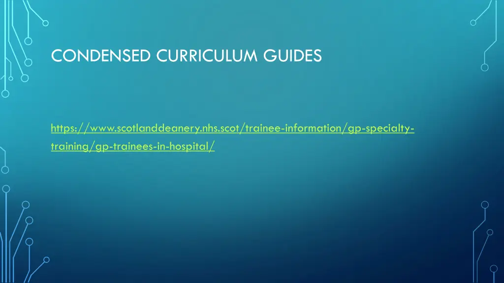 condensed curriculum guides 1