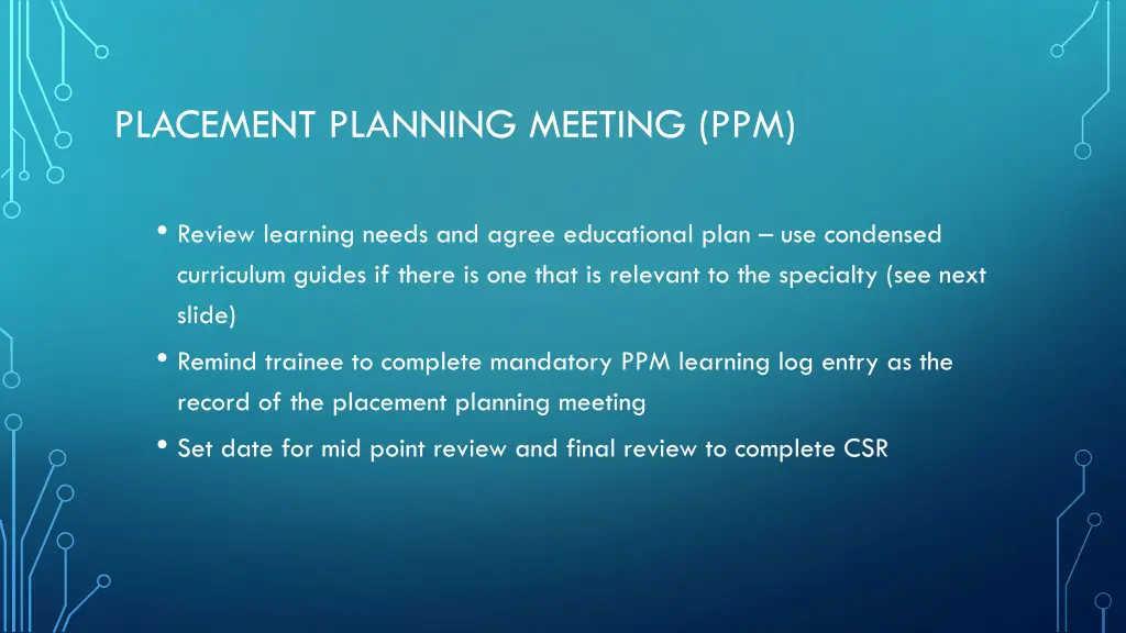 placement planning meeting ppm