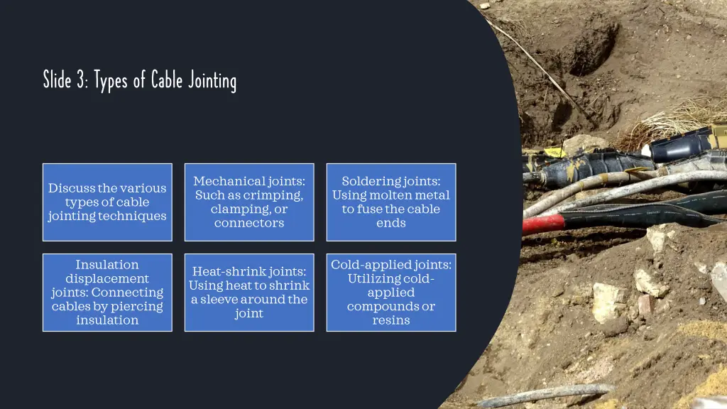 slide 3 types of cable jointing