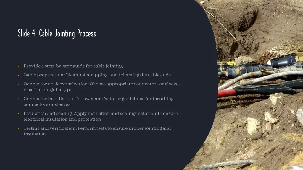 slide 4 cable jointing process