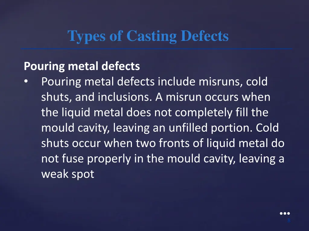 types of casting defects 2