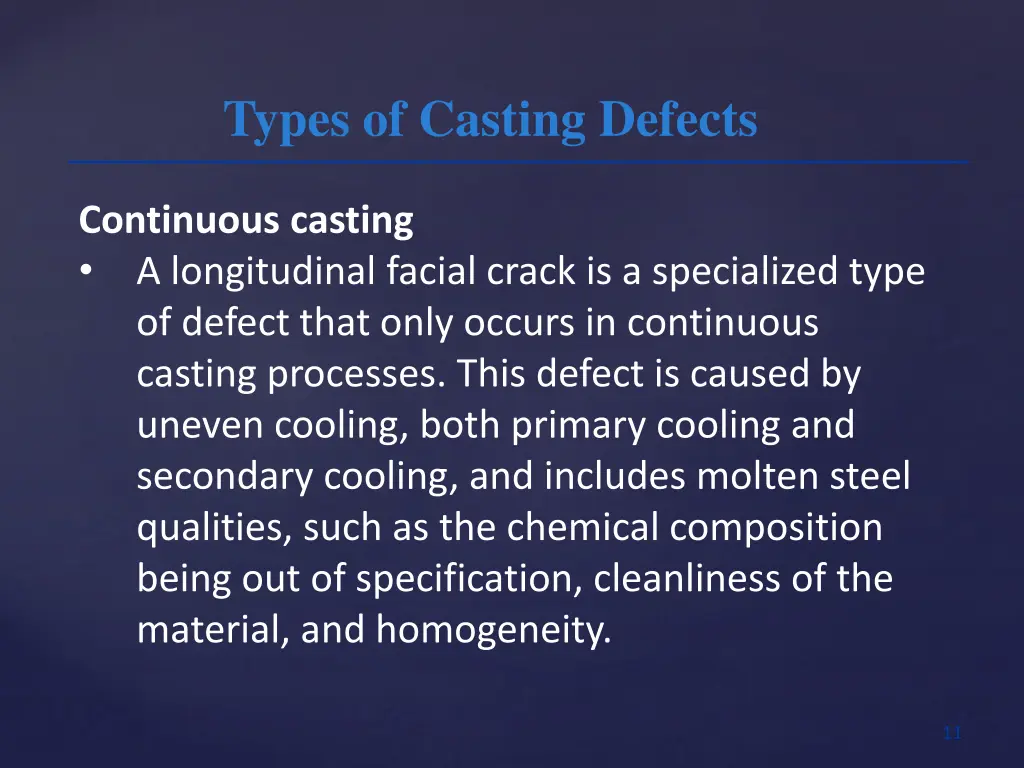 types of casting defects 5