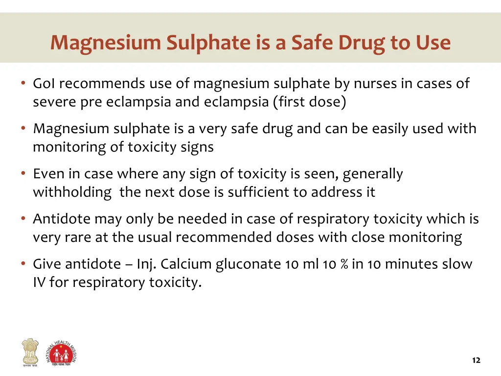 magnesium sulphate is a safe drug to use