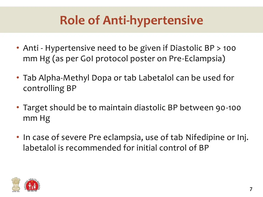 role of anti hypertensive