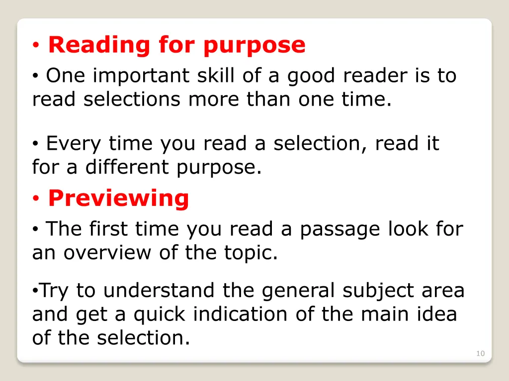 reading for purpose one important skill of a good