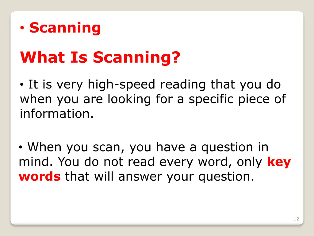 scanning