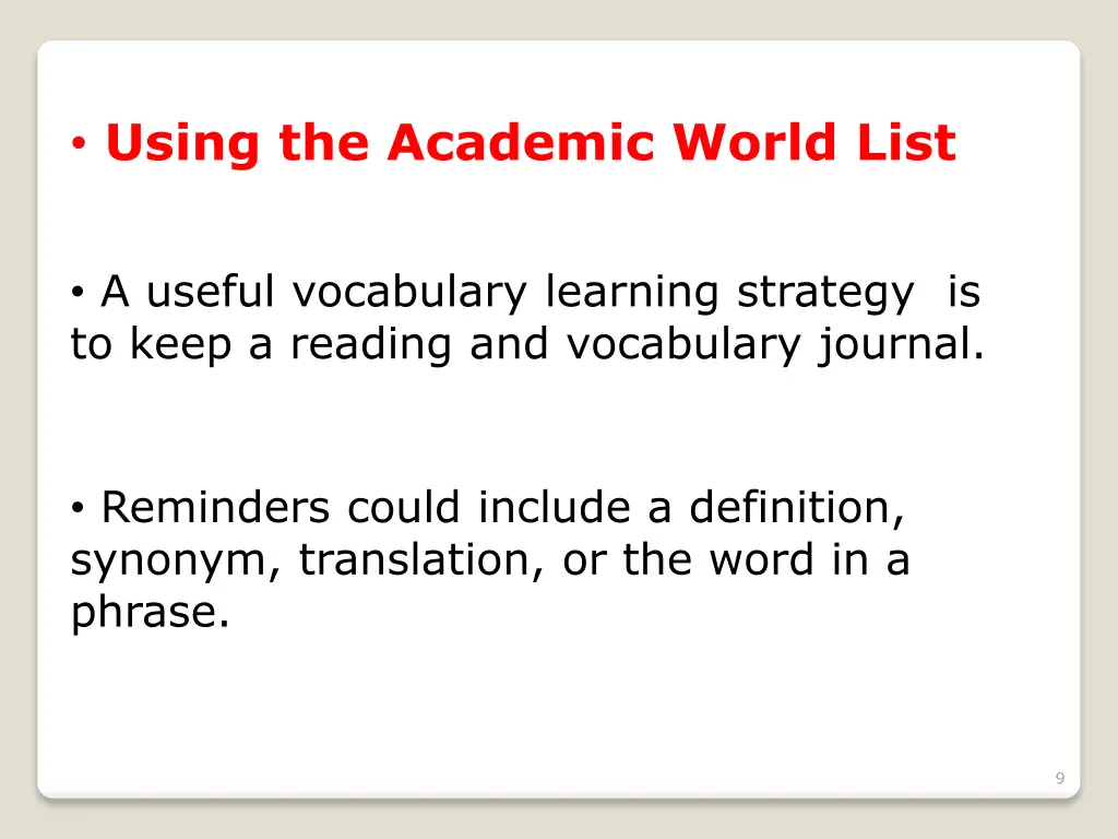 using the academic world list