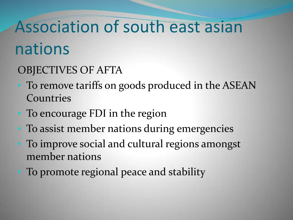 association of south east asian nations