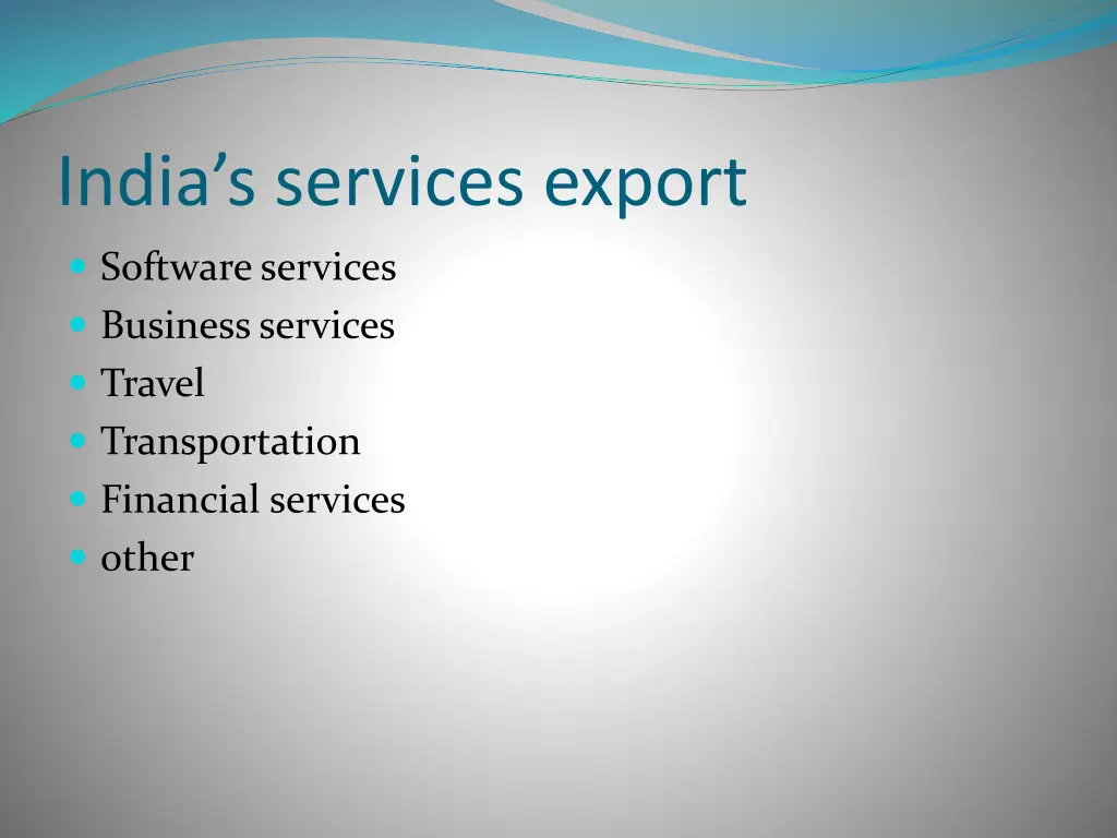 india s services export