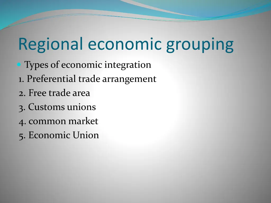 regional economic grouping