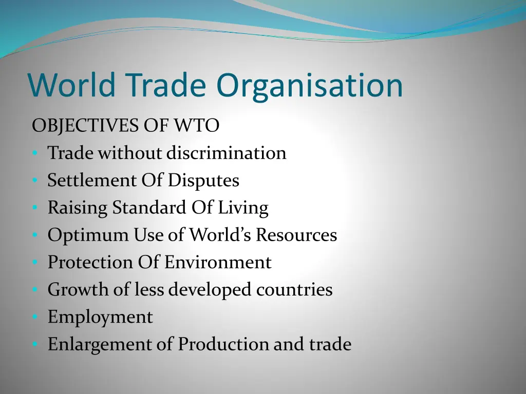 world trade organisation