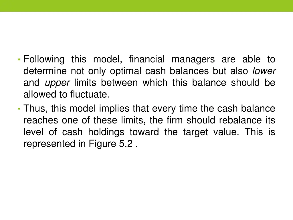 following this model financial managers are able