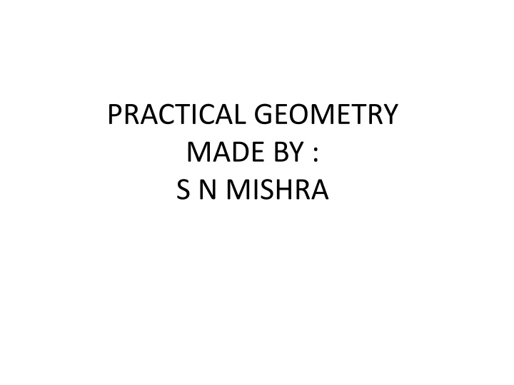 practical geometry made by s n mishra