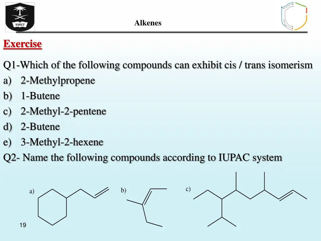 alkenes 17