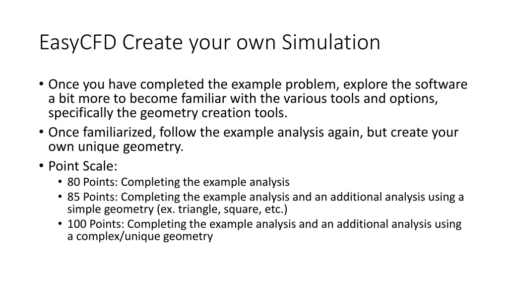 easycfd create your own simulation