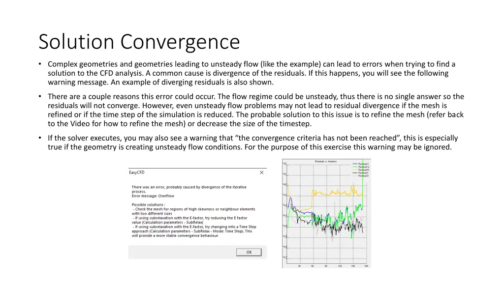 solution convergence