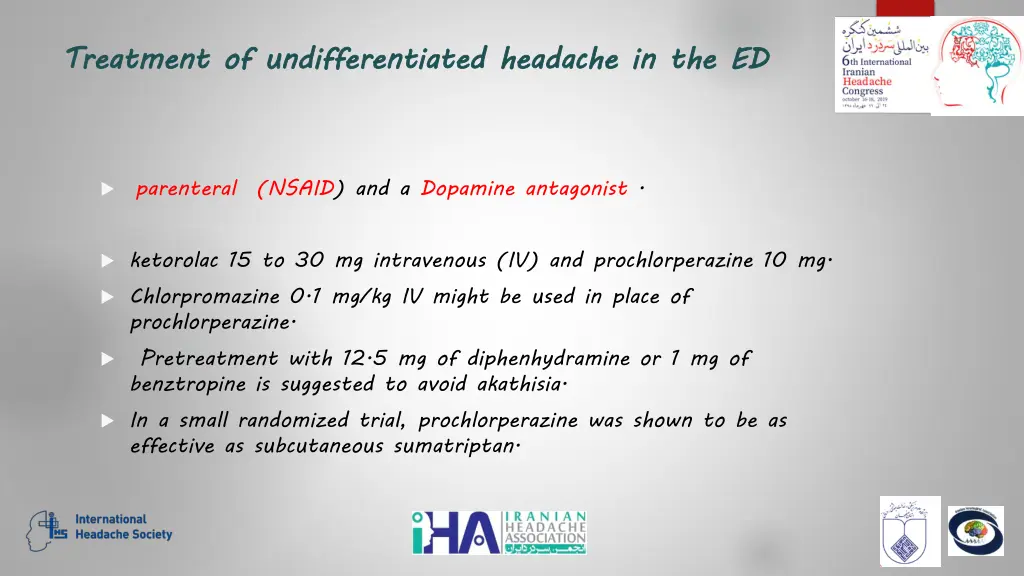 treatment of undifferentiated headache in the ed 1