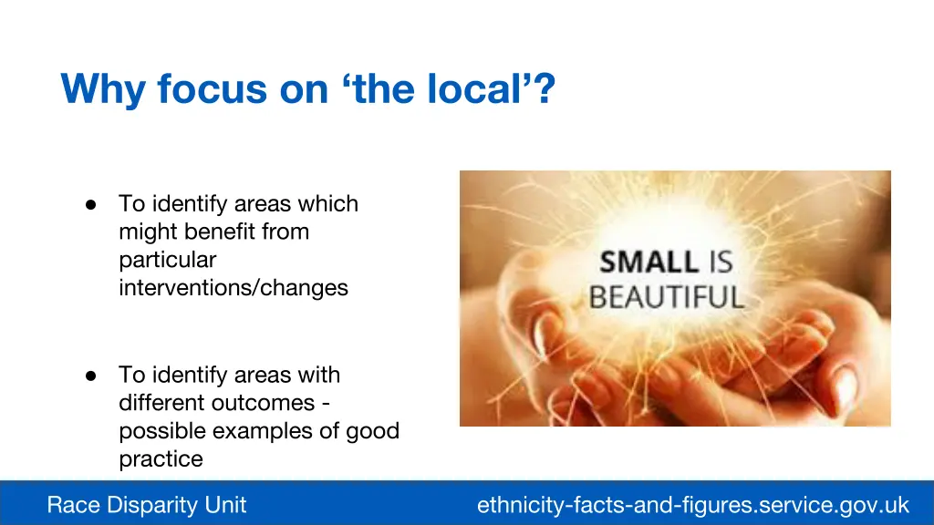 why focus on the local