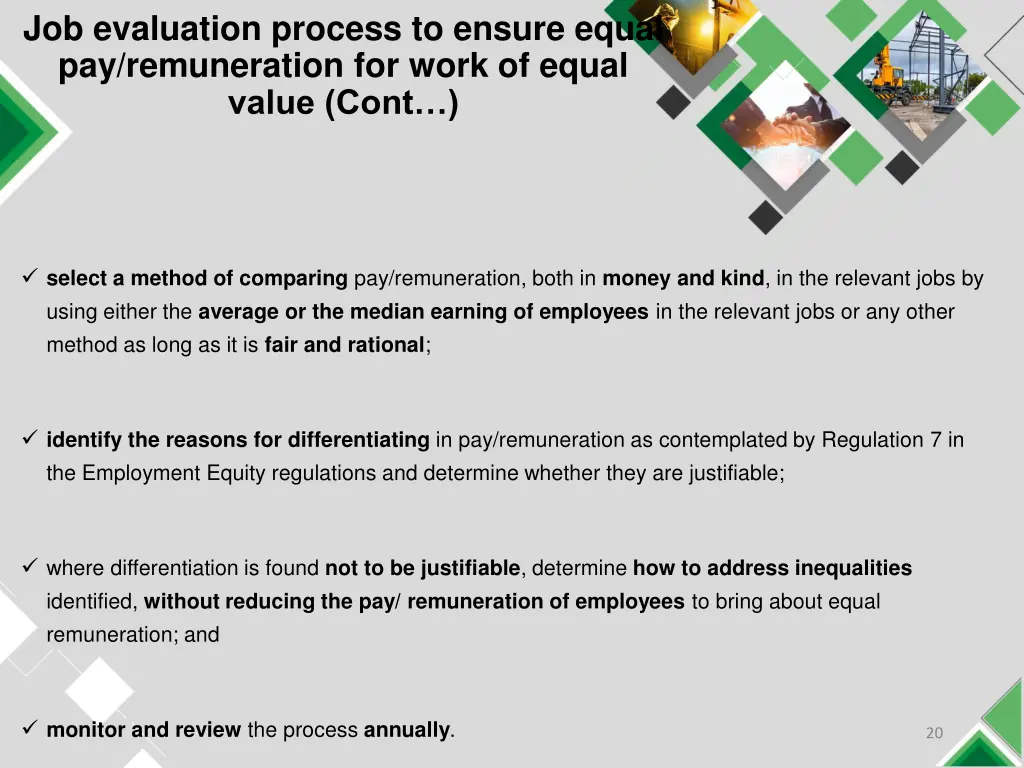 job evaluation process to ensure equal 1