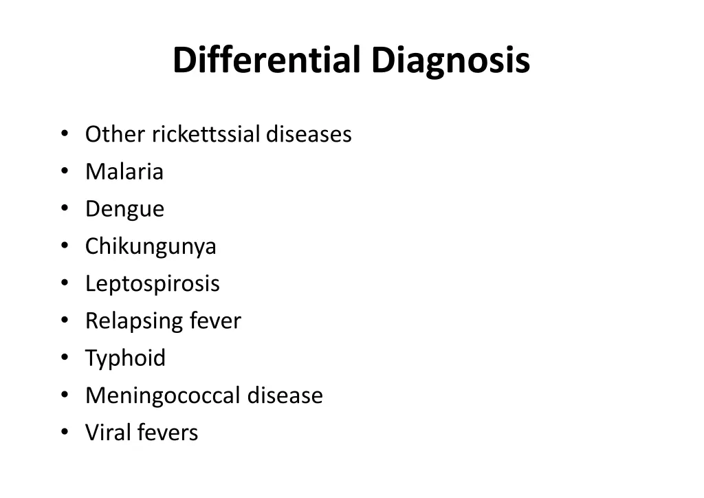 differential diagnosis