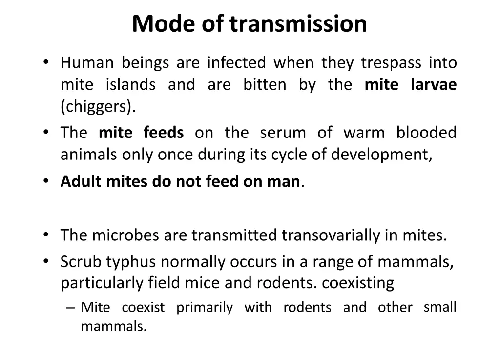 mode of transmission