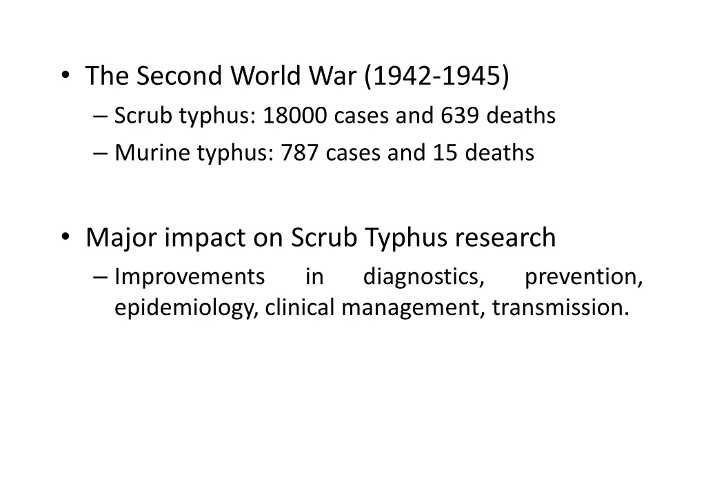 the second world war 1942 1945 scrub typhus 18000