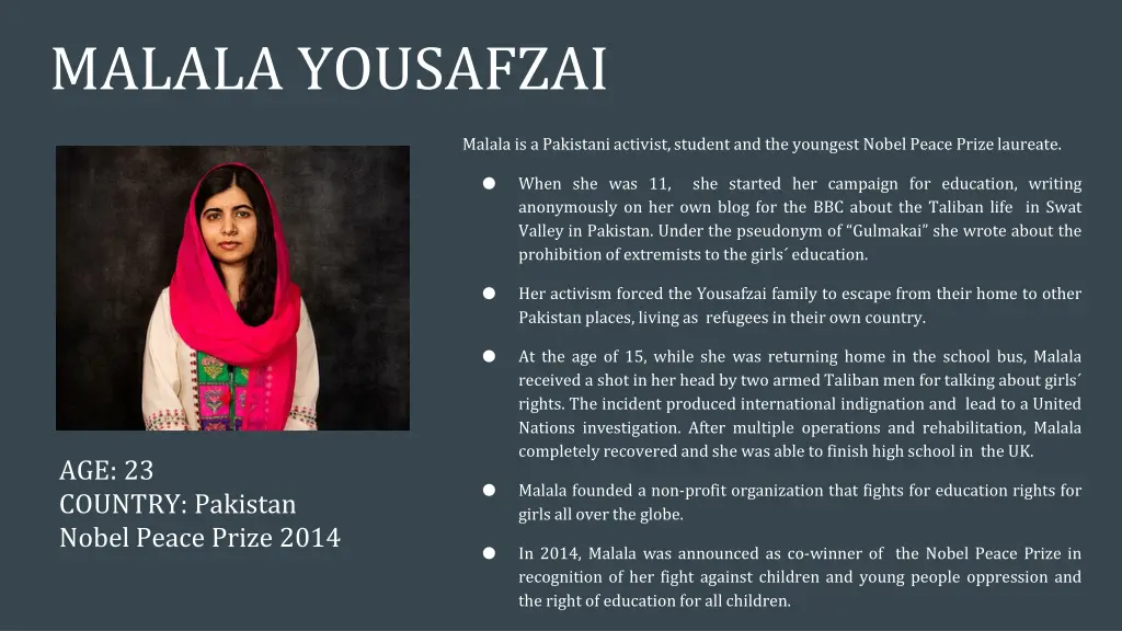 malala yousafzai