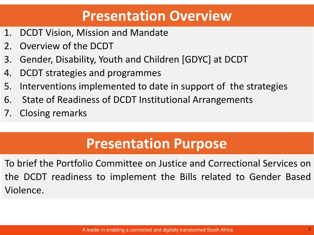 presentation overview