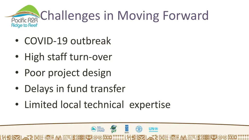 challenges in moving forward