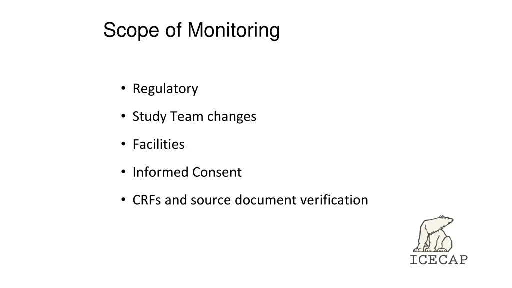 scope of monitoring