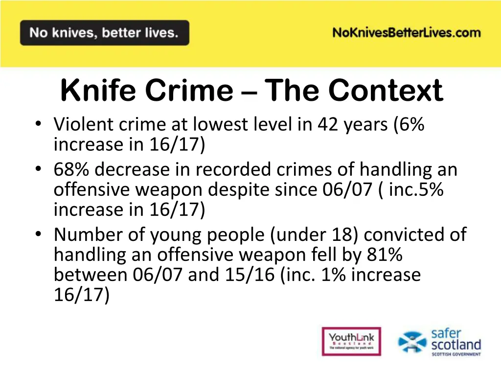 knife crime the context violent crime at lowest