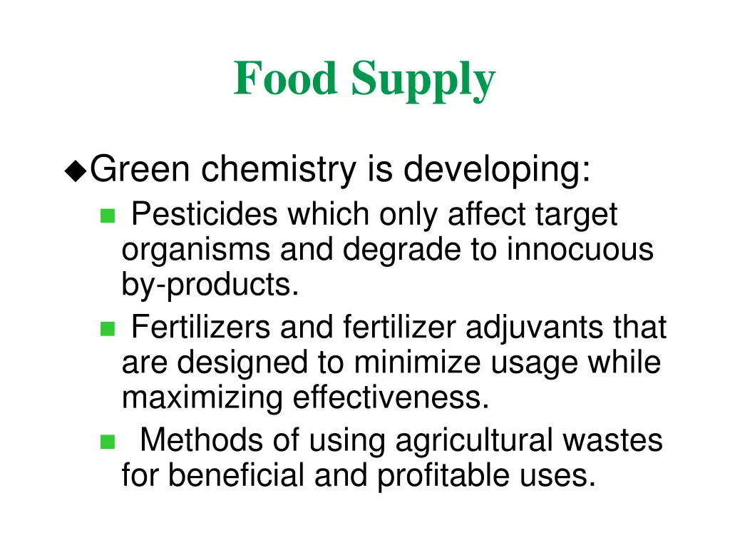 food supply 1