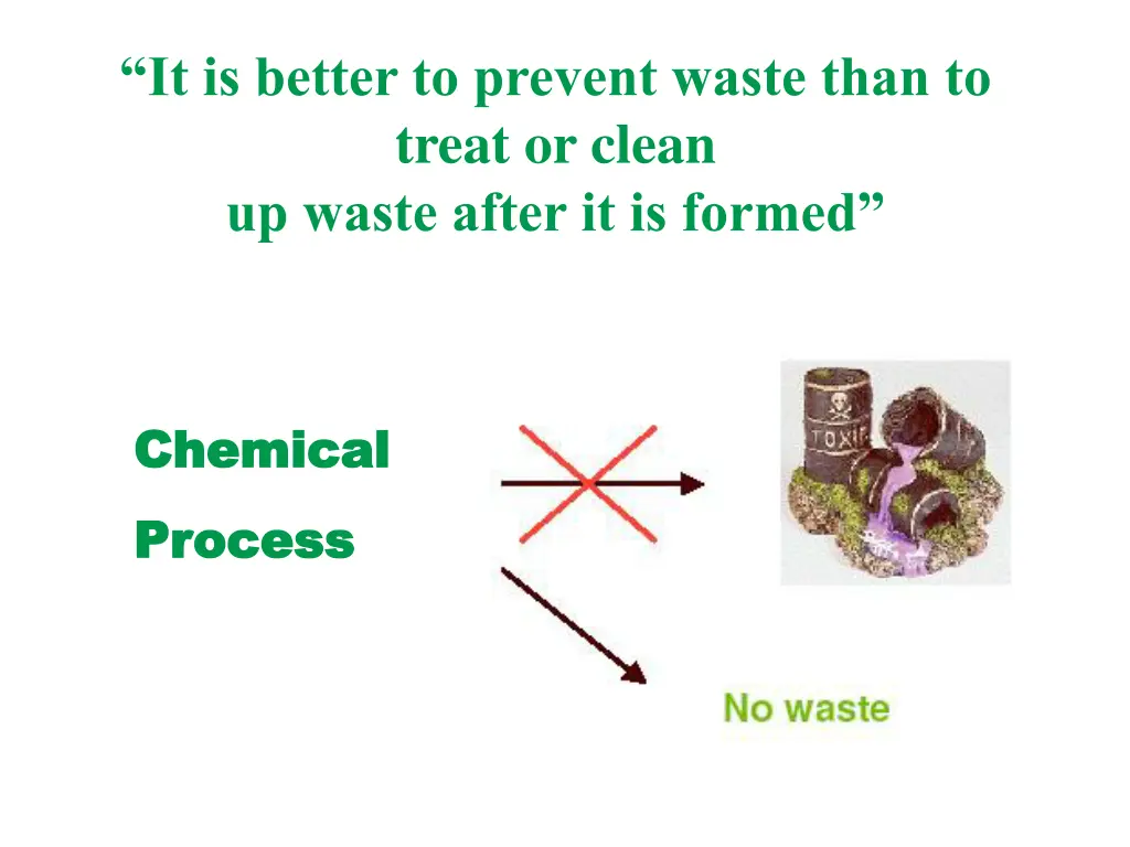 it is better to prevent waste than to treat