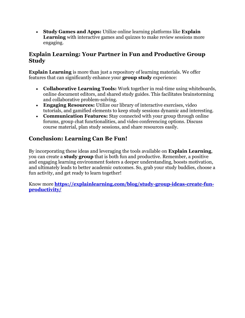 study games and apps utilize online learning