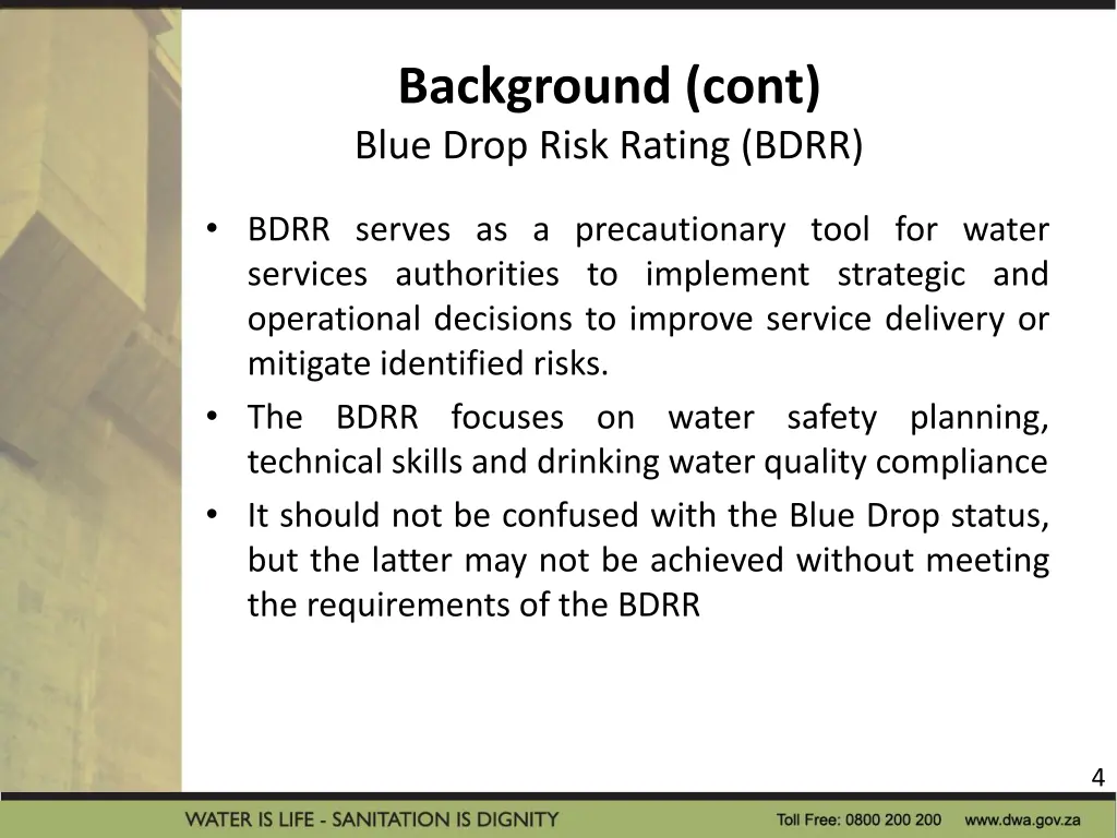 background cont blue drop risk rating bdrr