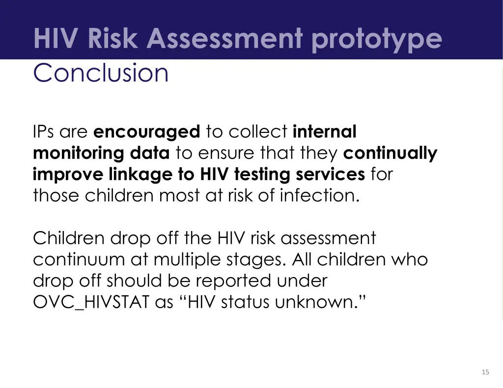 hiv risk assessment prototype conclusion