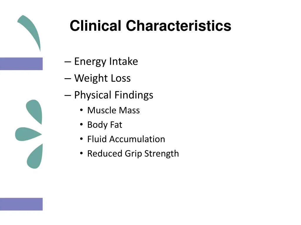 clinical characteristics