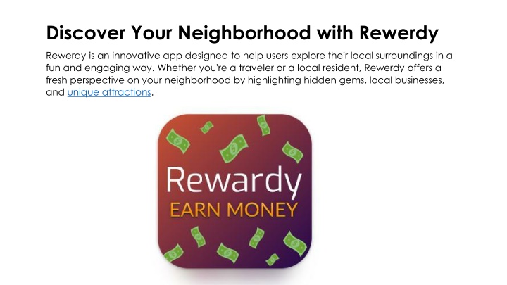 discover your neighborhood with rewerdy