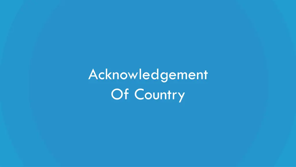 acknowledgement of country