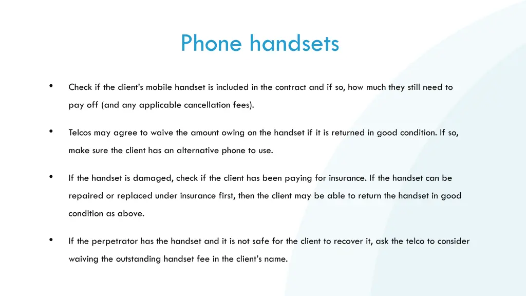 phone handsets