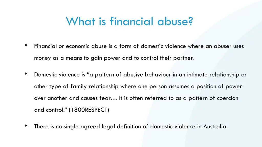 what is financial abuse