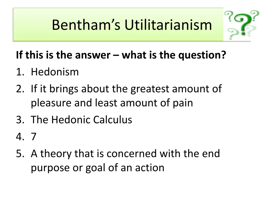 bentham s utilitarianism